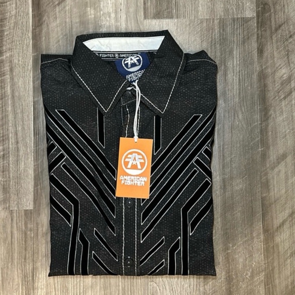 American Fighter Refute Long Sleeve Button Down Shirt - Medium
